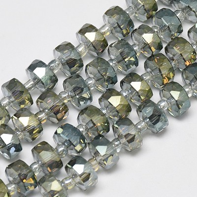Electroplate Glass Beads Strands EGLA-Q083-8mm-D09-1