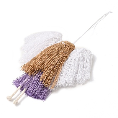 Angel Handmade Woven Macrame Cotton Thread Pendant Decorations HJEW-JM02454-02-1