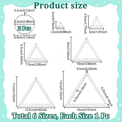 Transparent Acrylic Sewing Template AJEW-NB0007-10A-1