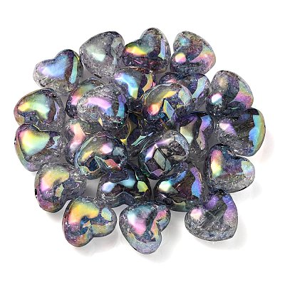 Transparent Crackle Acrylic Beads OACR-P010-14B-1