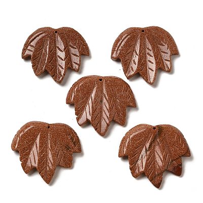Synthetic Goldstone Carved Pendants G-K353-01F-1