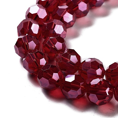 Electroplate Transparent Glass Beads Strands EGLA-A035-T10mm-A07-1