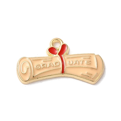 Graduation Season Alloy Enamel Pendants ENAM-R147-08F-G-1