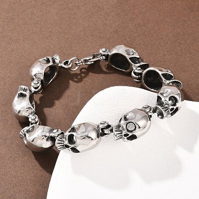Halloween 304 Stainless Steel Link Chain Bracelets BJEW-D379-20B-AS-1