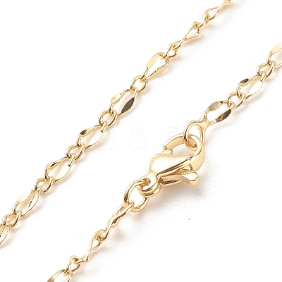 Brass Figaro Chains Necklace for Women NJEW-P265-20G-1