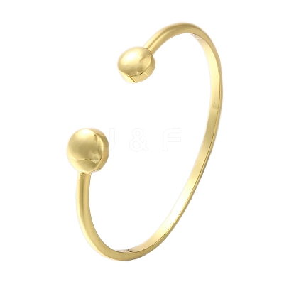 Rack Plating Brass Cuff Bangles BJEW-P336-11G-1