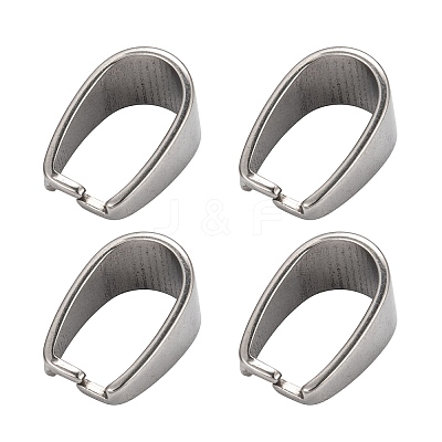Tarnish Resistant 201 Stainless Steel Snap on Bails X-STAS-H052-1