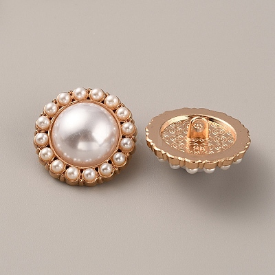 Plastic Imitation Pearl Shank Buttons DIY-WH0034-64KCG-1