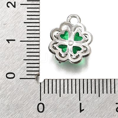 Brass Micro Pave Cubic Zirconia Pendants KK-D385-01P-02-1