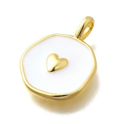 Brass with Enamel Pendants KK-D295-31G-01-1