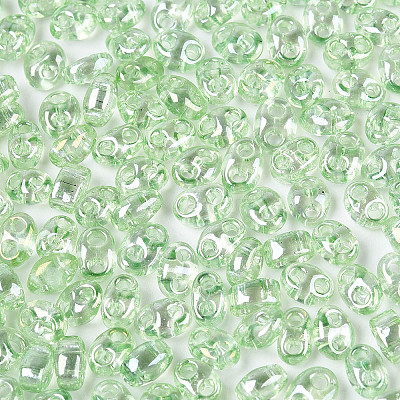Transparent Colours Luster Glass Seed Beads SEED-N008-09D-1
