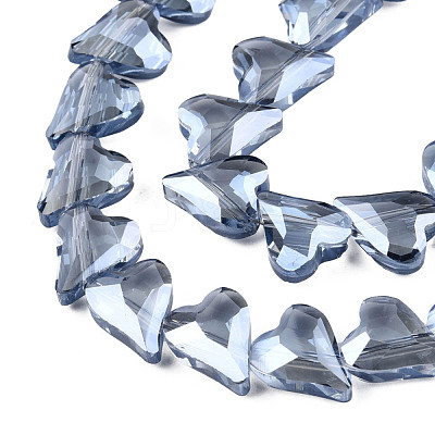 Electroplate Transparent Glass Beads Strands EGLA-N002-44-09-1