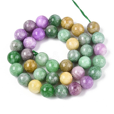 Dyed Natural Quartz Beads Strands G-T139-10mm-94-1