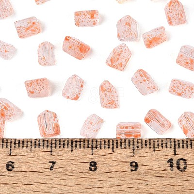 Transparent Spray Painted Glass Seed Beads SEED-L011-10A-13-1