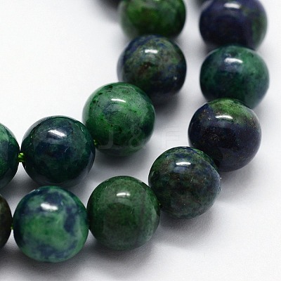 Natural Chrysocolla and Lapis Lazuli Beads Strands G-I199-37-10mm-1