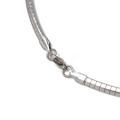 4MM 304 Stainless Steel Flat Snake Chain Necklaces MAK-Z004-07P-1