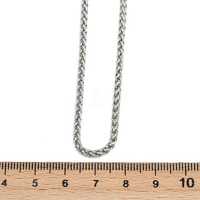 304 Stainless Steel Wheat Chains Necklaces for Unisex NJEW-K395-01B-P-1