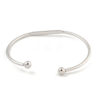 Non-Tarnish 304 Stainless Steel Cuff Bangles BJEW-P331-03P-1