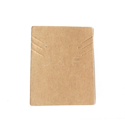 Rectangle Cardboard Earring Display Cards CDIS-WH0020-04-1