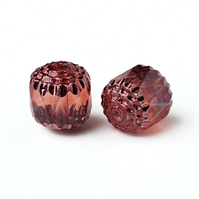 Electroplated Czech Glass Beads GLAA-G077-28A-1