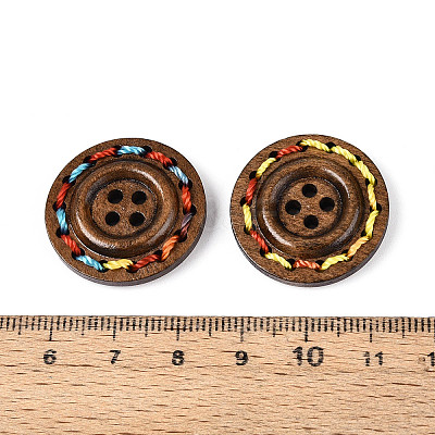 Round 4-holeButtons with Colorful Thread Wrapped NNA0Z51-1