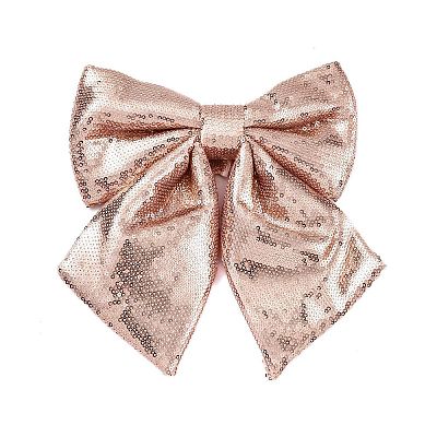 Christmas Plastic Sequin Big Bowknot Pendant Decorations AJEW-S088-04E-1