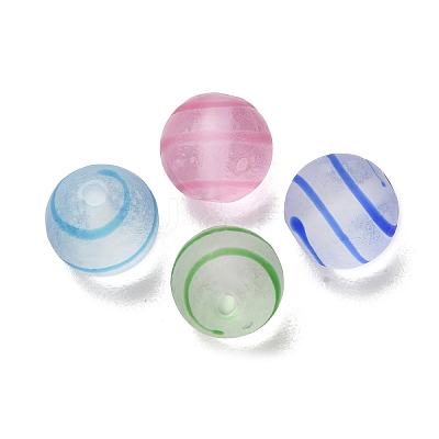 Frosted Handmade Lampwork Beads LA-CBA5635-01C-1