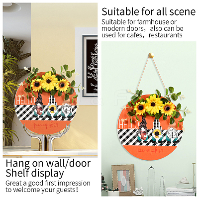 Wooden Pendant Decorations WOOD-WH0107-74-1