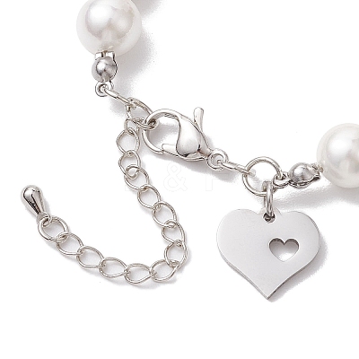 Shell Pearl Beaded Bracelets BJEW-JB10704-1