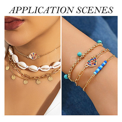 20Pcs 4 Styles Alloy Colorful Rhinestone Connector Charms FIND-TA0003-33-1