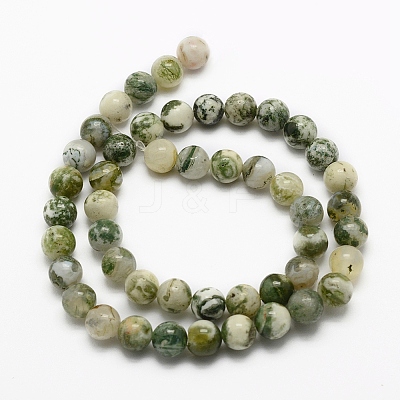 Natural Tree Agate Beads Strands G-K194-10mm-02-1