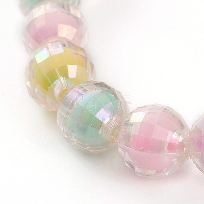 Transparent Acrylic Beads Stretch Bracelets for Kids BJEW-JB05863-1