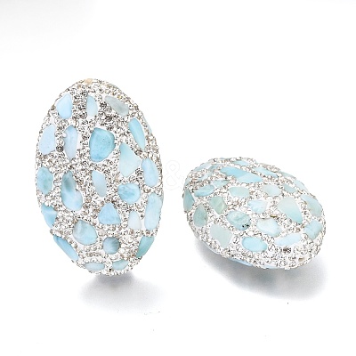 Natural Larimar Beads G-Z018-10-1