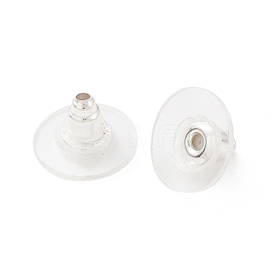 100Pcs Iron Clutch Earring Backs FIND-YW0004-11-1