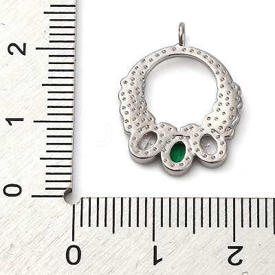 Brass Micro Pave Cubic Zirconia Pendants KK-P308-77P-1