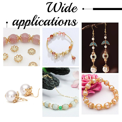 240Pcs 12 Style Alloy & Iron & Brass Bead Caps DIY-AR0003-74-1