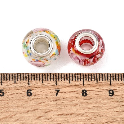 Rondelle Lampwork Large Hole European Beads LPDL-R003-02-1