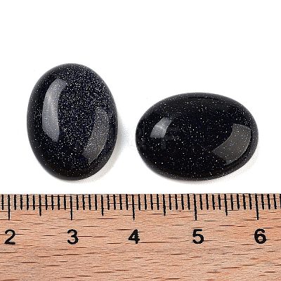 Synthetic Blue Goldstone Cabochons G-G108-02A-1