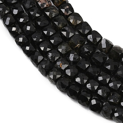 Natural Black Tourmaline Beads Strands X-G-P612-B01-01-1