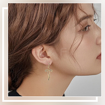 24Pcs 2 Colors Brass Earring Hooks KK-SC0006-54-1