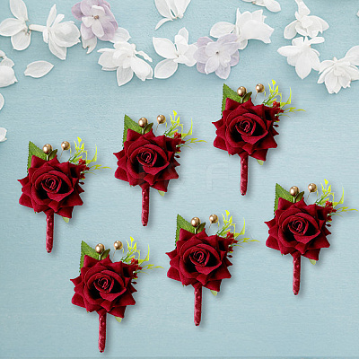Silk Brooch AJEW-WH0240-16-1