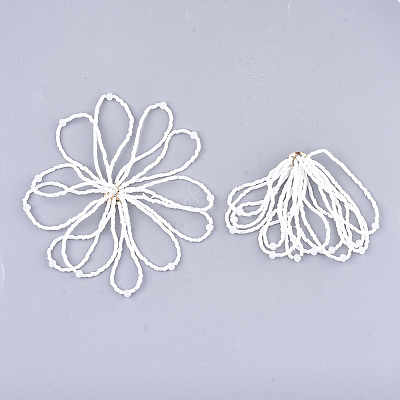 Glass Seed Beads Cabochons FIND-T044-02E-1