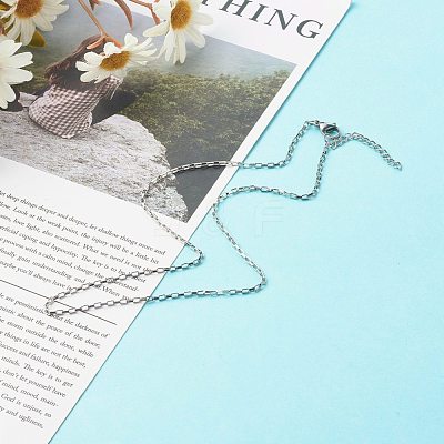 Non-Tarnish 304 Stainless Steel Venetian Chains Necklaces NJEW-JN03636-01-1