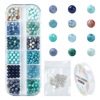 DIY Round Natural Gemstone Beads Bracelets Making Kits DIY-YW0011-83-1