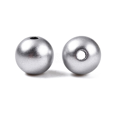 Matte Style Spray Painted Acrylic Beads ACRP-S669-8mm-01-1-1