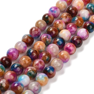 Natural White Jade Beads Strands G-Z097-A01-6mm-A-1