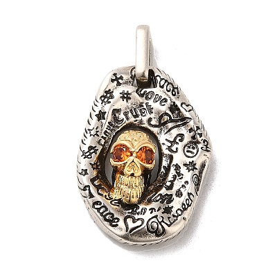 Rack Plating Brass Micro Pave Cubic Zirconia with Sea shell Pendants KK-Q795-15B-AS-1