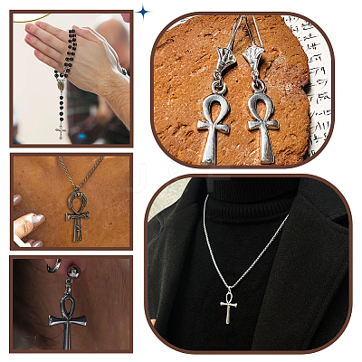 60Pcs 15 Styles Tibetan Style Alloy Pendants FIND-PH0059-77-1