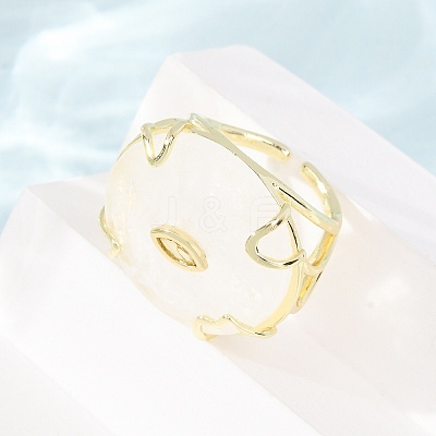 Natural Quartz Crystal Cuff Rings GG-CBA5FCC-02G-08-1