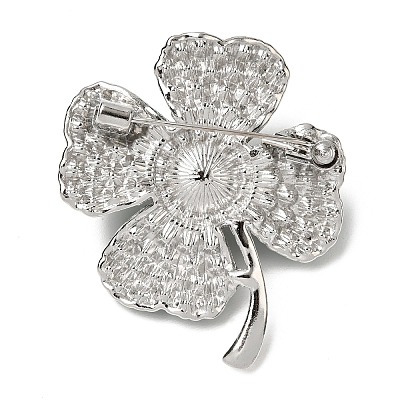 Acrylic Pearl & Rhinestone Brooches JEWB-L026-03P-1
